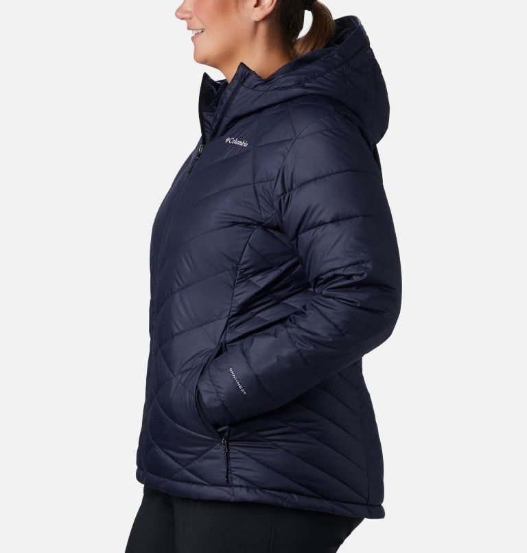 Women's Columbia Heavenly Hooded Jackets Navy | Plus Size CA-O83A6